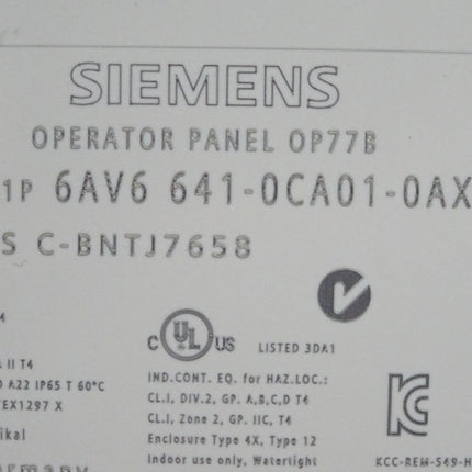 Siemens Panel OP77B 6AV6641-0CA01-0AX1 6AV6 641-0CA01-0AX1 - Maranos.de