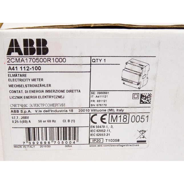 ABB 2CMA170500R1000 A41112-100 Wechselstromzähler / Neu OVP - Maranos.de