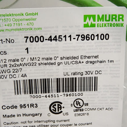 Murr Elektronik Kabel 7000-44511-7960100 / Neu OVP - Maranos.de