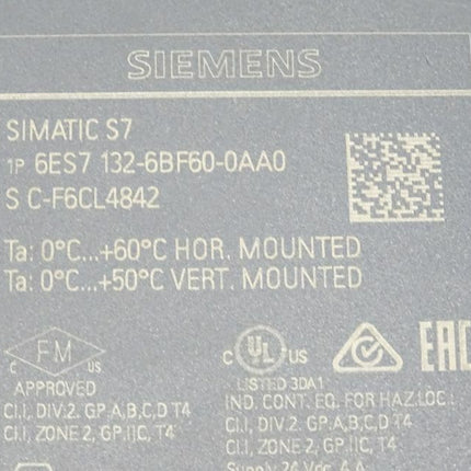 Siemens 6ES7132-6BF60-0AA0 Simatic S7 6ES7 132-6BF60-0AA0 - Maranos.de