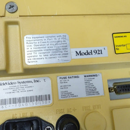 TeleVideo Model 921 Monitor - Maranos.de