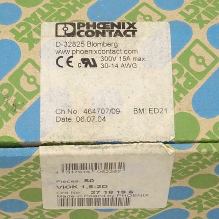 Phoenix Contact Klemme 2718196 Initiator/Aktor-Reihenklemmen 50 Stück - Maranos.de