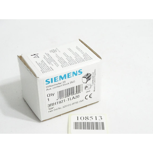 Siemens Hilfsschalter 3RH1921-1LA20 / Neu OVP - Maranos.de