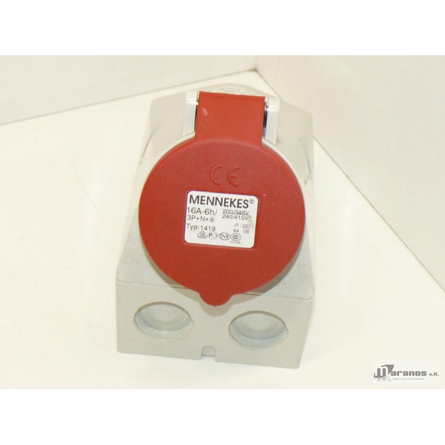 Neu Mennekes CEE Starkstrom Steckdose 3P 16A 6h Typ: 1419 - Maranos.de