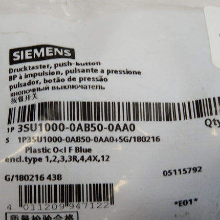 Siemens 3SU1000-0AB50-0AA0 / Neu OVP - Maranos.de