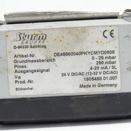 Sturm DE45560040PKYCMYD0808 / 0-25 mbar / max. 250 mbar / 1605458.01.007 - Maranos.de