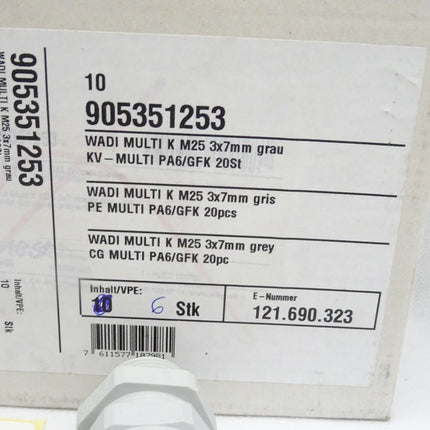 Plica 905351253 KV Wadi Multi K Polyamid M25 3x7mm Inhalt : 6 Stück / Neu OVP - Maranos.de