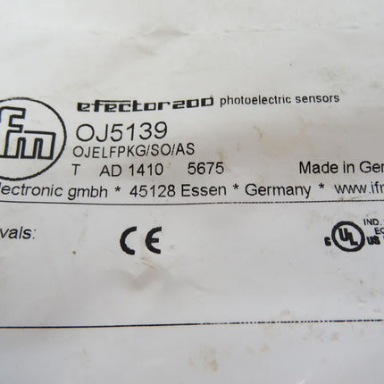 Ifm electronic Efector200 / OJ5139 / OJELFPKG/SO/AS / Neu OVP - Maranos.de