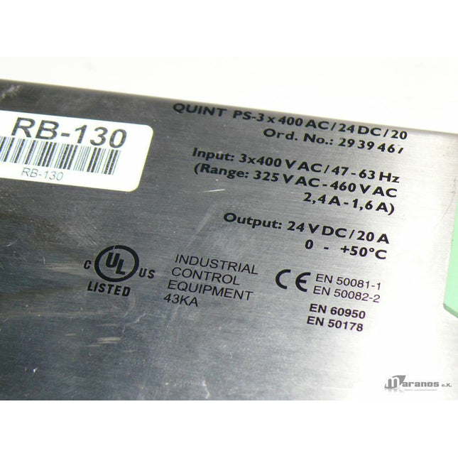 Phönix Contact 2939467 Quint PS-3x400AC/24DC/20 POWER SUPPLY - Maranos.de