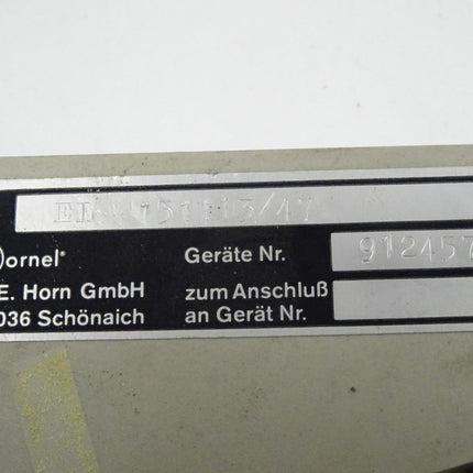Horn / HORNEL EL151 /  EL151113/47 / Geräte-Nr.: 912457 Grenzwertschalter EL151 / EL 151113/14 - Maranos.de