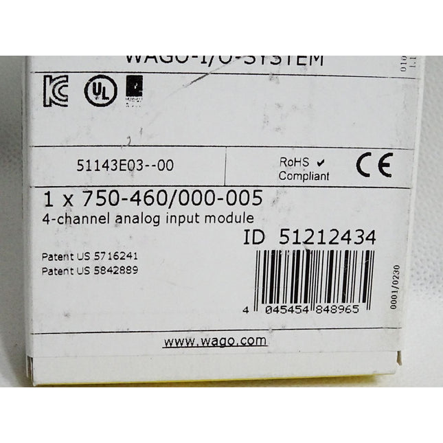 Wago 4-Kanal-Analogeingang 750-460 / 000-005 / Neu OVP versiegelt - Maranos.de