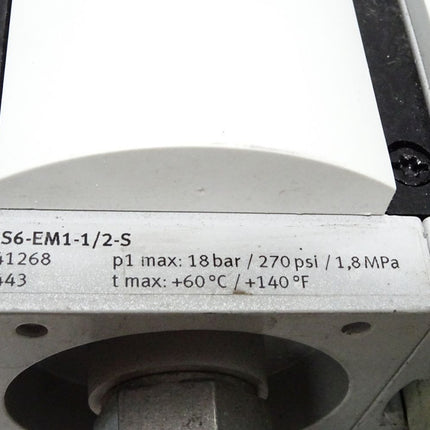 Festo 531030 Wartungseinheit MSB6 660313 541268 MS6-EM1-1/2-S 548713 MS6-SV-1/2-E-10V24 - Maranos.de