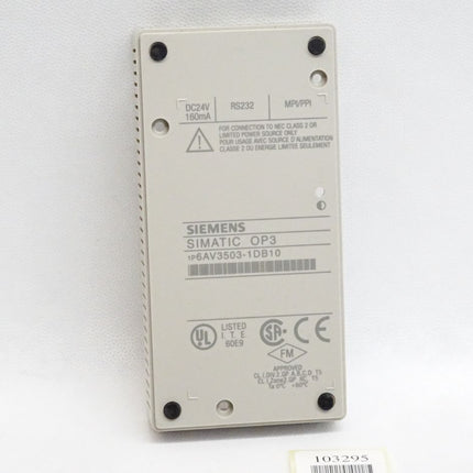 Siemens Backcover Rückschale Panel OP3 6AV3503-1DB10 6AV3 503-1DB10 Replica - Maranos.de