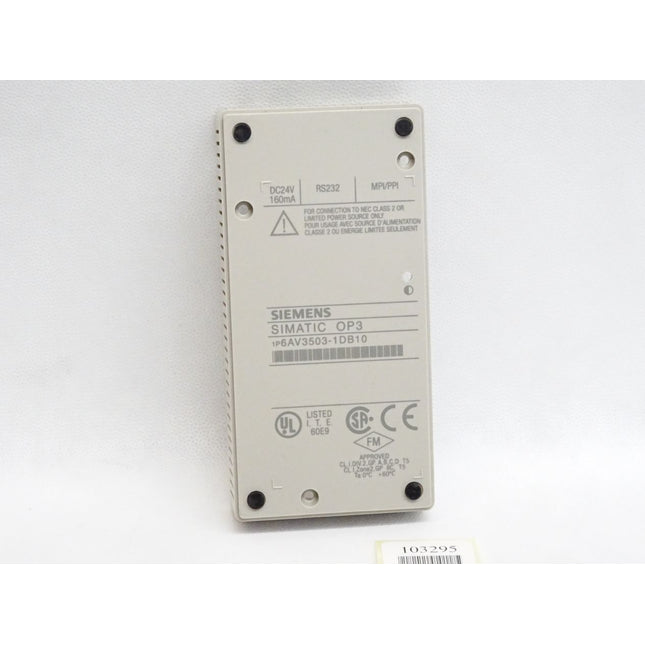 Siemens Backcover Rückschale Panel OP3 6AV3503-1DB10 6AV3 503-1DB10 Replica - Maranos.de