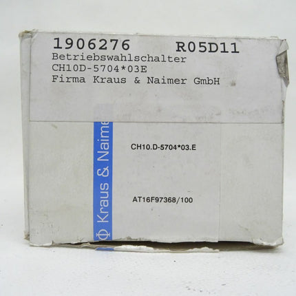 Kraus & Naimer R05D11 Betriebswahlschalter CH10D-5704*03E 1906276 - Maranos.de