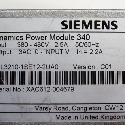 Siemens Sinamics Power Module 6SL3210-1SE12-2UA0 - Maranos.de