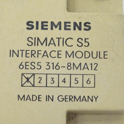 Siemens Simatic S5 6ES5316-8MA12 / 6ES 5316-8MA12 E:01 - Maranos.de