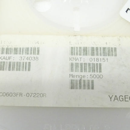 ca. 2500x YAGEO SMD RC0603FR-072208R Widerstände - Maranos.de