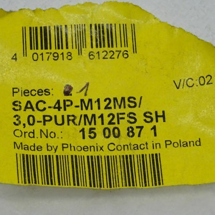 Neu Phoenix Contact 1500871 Kabel SAC-4P-M12MS / 1500871 - Maranos.de
