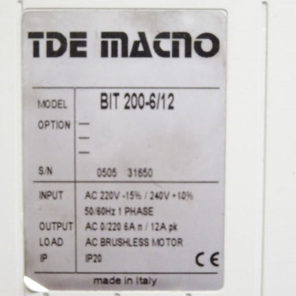TDE Macno BIT-200-6/12 - Maranos.de