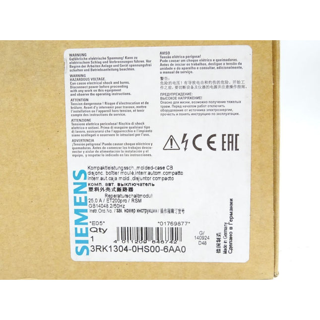 Siemens Kompaktleistungssch. 3RK1304-0HS00-6AA0 / Neu OVP - Maranos.de