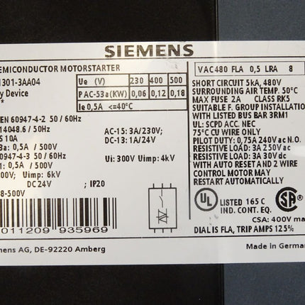 Siemens Motorstarter 3RM1301-3AA04 - Maranos.de