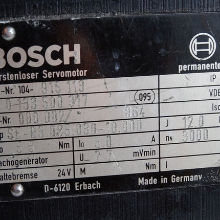Bosch Bürstenloser Servomotor 0133500317 SE-B3.055.030-10.000 3000min-1 - Maranos.de