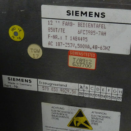 Siemens 6FC3985-7AH Leergehäuse - Maranos.de