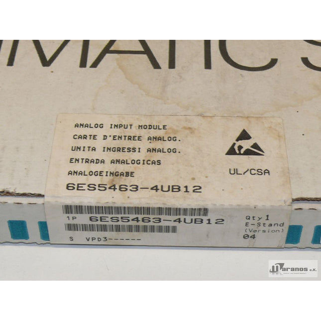 NEU-OVP Siemens 6ES5463-4UB12 Simatic S5 Analogeingabe 6ES5 463-4UB12 E:04 - Maranos.de