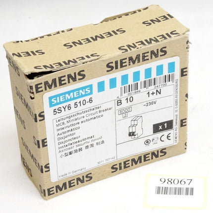 Siemens 5SY6510-6 5SY6 510-6 Leitungsschutzschalter / NEu OVP - Maranos.de