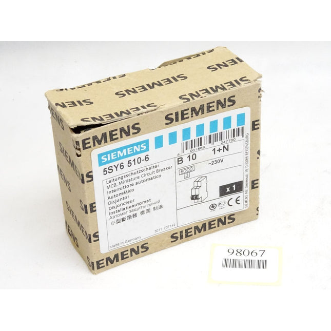 Siemens 5SY6510-6 5SY6 510-6 Leitungsschutzschalter / NEu OVP - Maranos.de