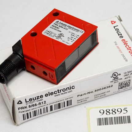Leuze electronic Reflex-Lichtschranke polarisiert PRK8/66-S12 50036362 / Neu OVP - Maranos.de