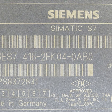 Siemens Simatic S7 6ES7416-2FK04-0AB0 / 6ES7 416-2FK04-0AB0 E:2 - Maranos.de