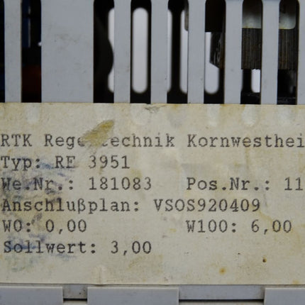 RTK Regeltechnik RE3951 Regler Bedienterminal - Maranos.de