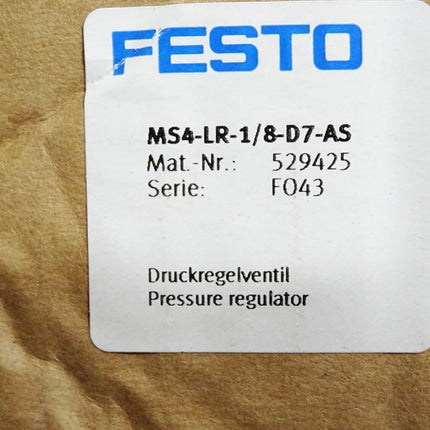 Festo 529425 Druckregelventil MS4-LR-1/8-D7-AS / Neu OVP - Maranos.de