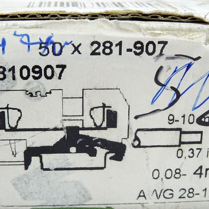 Wago 281-907 2-Leiter-Schutzleiterklemme / Inhalt : 47 Stück / Neu OVP - Maranos.de
