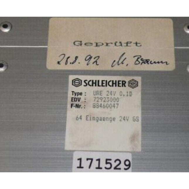 SCHLEICHER TYPE URE 24V 0.1D / 72923000 / 88460047 / 64 Ausgänge 24C GS - Maranos.de