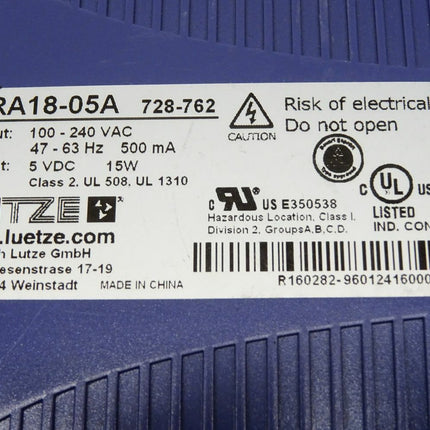 Lutze DRA18-05A / 728-762 / 728762 / One-phase switching power supply - Maranos.de