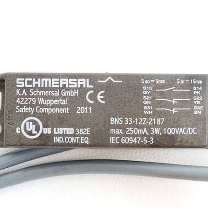Schmersal BNS 33-12Z-2187 250mA 3W 100VAC/DC - Maranos.de