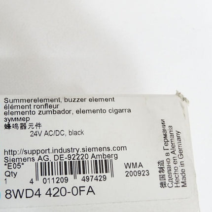 Siemens Summerelement 8WD4420-0FA / Neu OVP - Maranos.de