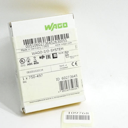 Wago 750-497 8-Kanal-Analogeingang / Neu OVP versiegelt - Maranos.de