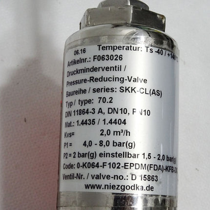 Niezgodka F063026 Druckminderventil 0-K064-F102-EPDM(FDA)-KFB-D0 - Maranos.de