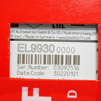 Beckhoff EL9930 PROFIsafe-Segment-Abschlussklemme / Neu OVP versiegelt - Maranos.de