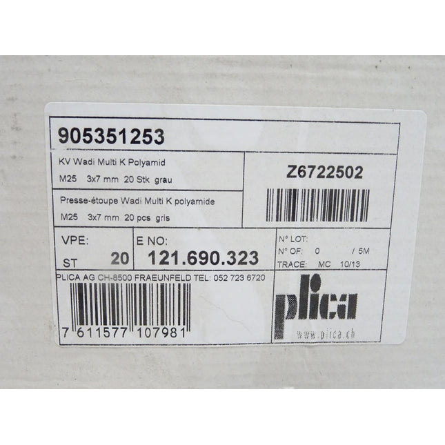 Plica 905351253 KV Wadi Multi K Polyamid M25 3x7mm Inhalt : 20 Stück / Neu OVP - Maranos.de