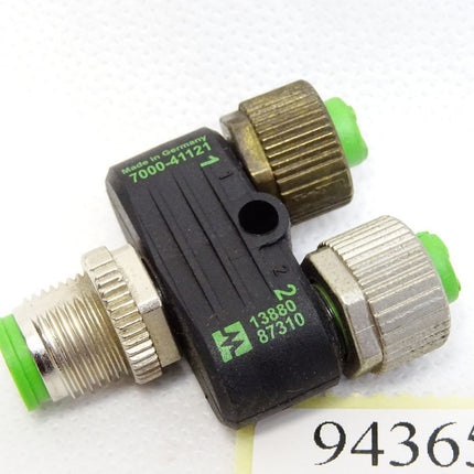 Murr Elektronik 7000-41121 T-Stück M12 Stift + 2x M12 Buchse A-kodiert - Maranos.de