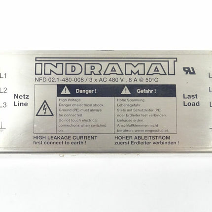 INDRAMAT Power Line Filter NFD02.1-480-008 / 270157-07193 / NFD 02.1-480-008 x AC 480 V 8A - Maranos.de
