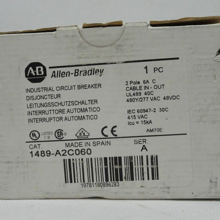 AB Allen Bradley 1489-A2C060 SER. A  Leitungsschutzschalter 2 Pole 6A C - Maranos.de