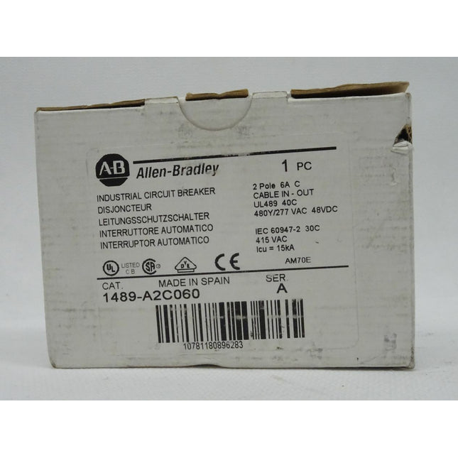 AB Allen Bradley 1489-A2C060 SER. A  Leitungsschutzschalter 2 Pole 6A C - Maranos.de