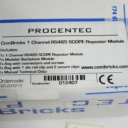 Procentec ComBricks 1 Channel RS485 SCOPE Repeater Type 1 101-201210 / Neu OVP versiegelt - Maranos.de