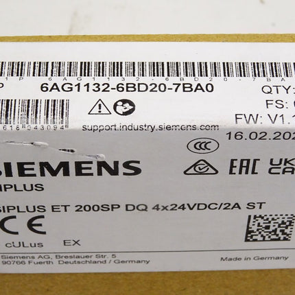 Siemens Siplus ET200SP 6AG1132-6BD20-7BA0 / Neu OVP versiegelt - Maranos.de